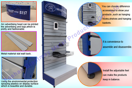 Дисплей Slatwall головы дуги Freestanding