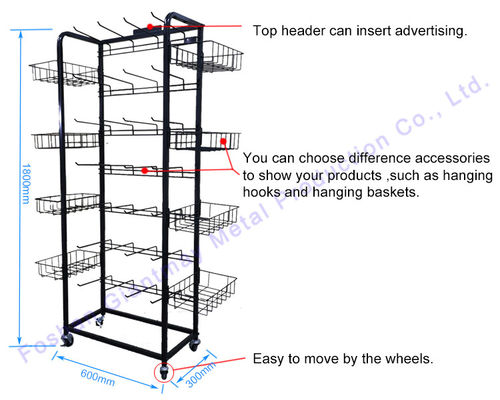 Полка корзины ячеистой сети стойки конфеты дисплея картофельных чипсов