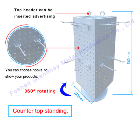 Ключевые цепные аксессуары шкафа стоят дисплей Pegboard встречный верхний
