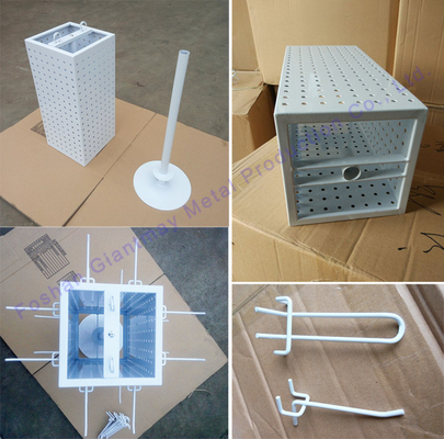 Ключевые цепные аксессуары шкафа стоят дисплей Pegboard встречный верхний
