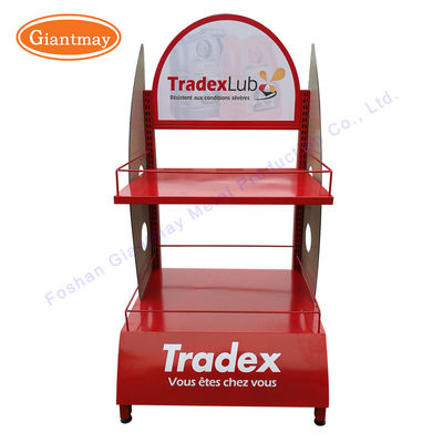 Стеллаж для выставки товаров масла выставочной витрины смазки 2 ярусов