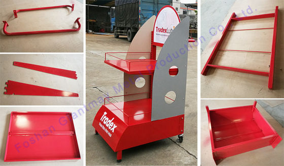 Стеллаж для выставки товаров масла выставочной витрины смазки 2 ярусов