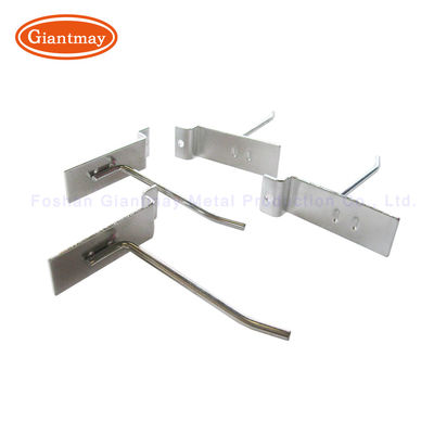 Крюк стены предкрылка магазина магазина дисплея Chrome одиночный Slatwall металла